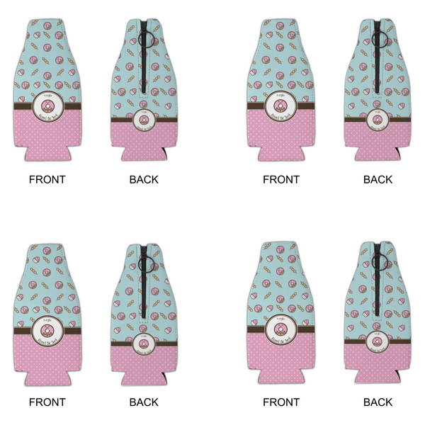 Donuts Zipper Bottle Cooler - Set of 4 - APPROVAL