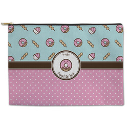 Donuts Zipper Pouch - Large - 12.5"x8.5" (Personalized)