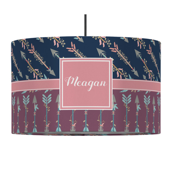 Tribal Arrows 12" Drum Lampshade - PENDANT (Fabric)