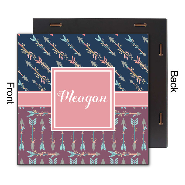 Tribal Arrows 12x12 Wood Print - Front & Back View