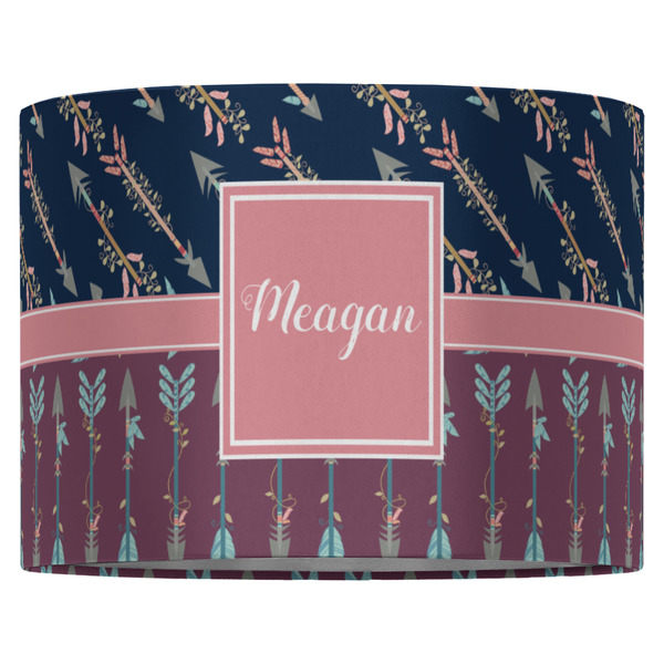 Tribal Arrows 16" Drum Lampshade - FRONT (Fabric)