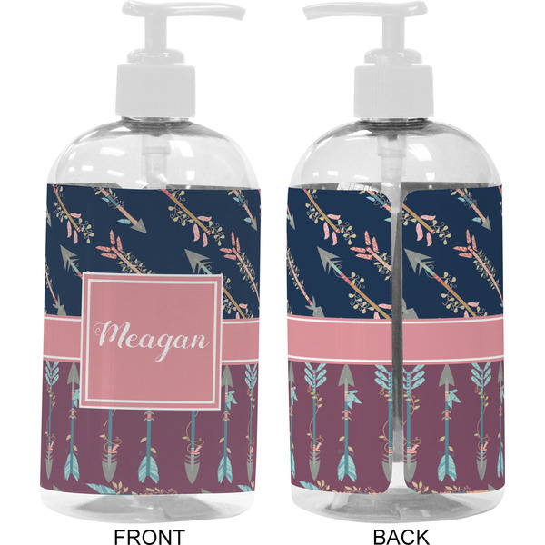 Tribal Arrows 16 oz Plastic Liquid Dispenser- Approval- White