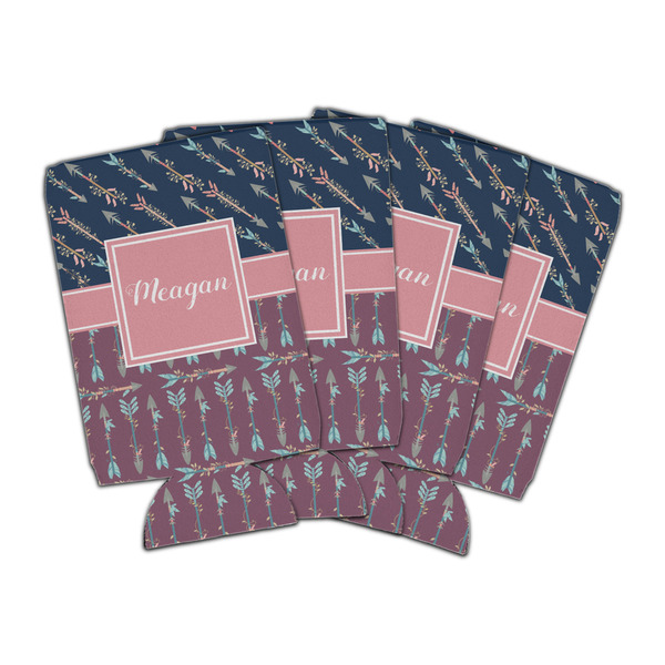 Custom Tribal Arrows Can Cooler (16 oz) - Set of 4 (Personalized)