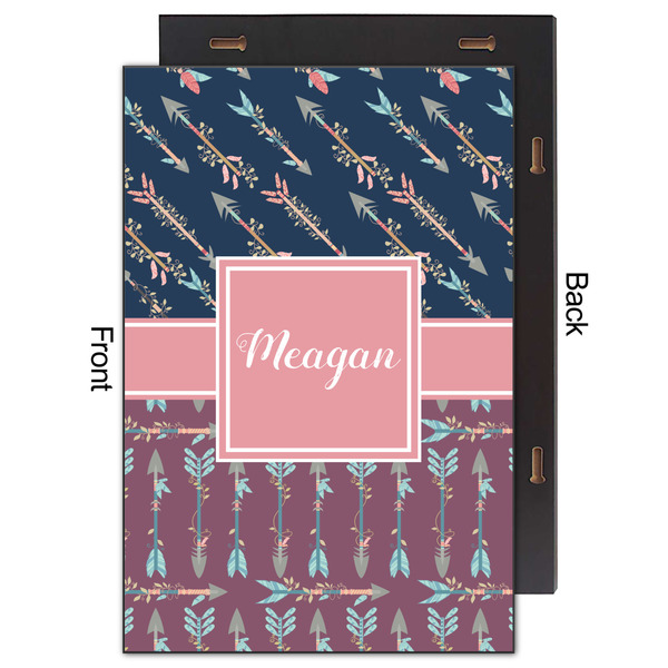 Tribal Arrows 20x30 Wood Print - Front & Back View