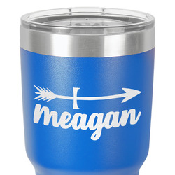 Tribal Arrows 30 oz Stainless Steel Tumbler - Royal Blue - Double-Sided (Personalized)