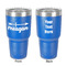 Tribal Arrows 30 oz Stainless Steel Ringneck Tumbler - Blue - Double Sided - Front & Back