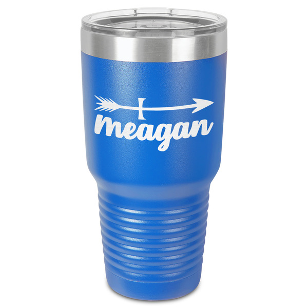 Custom Tribal Arrows 30 oz Stainless Steel Tumbler - Royal Blue - Single-Sided (Personalized)
