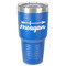 Tribal Arrows 30 oz Stainless Steel Ringneck Tumbler - Blue - Front