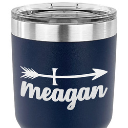 Tribal Arrows 30 oz Stainless Steel Tumbler - Navy - Double Sided (Personalized)