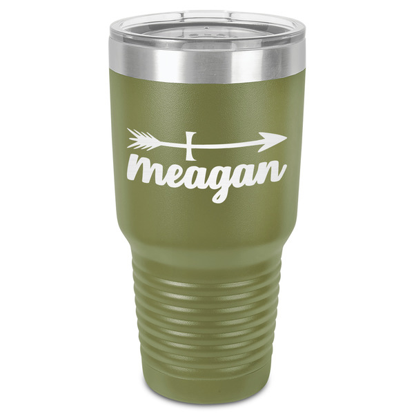 Custom Tribal Arrows 30 oz Stainless Steel Tumbler - Olive - Single-Sided (Personalized)