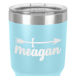 Tribal Arrows 30 oz Stainless Steel Tumbler - Teal - Double-Sided (Personalized)