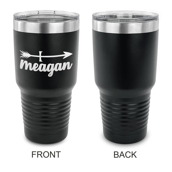 Tribal Arrows 30 oz Stainless Steel Ringneck Tumblers - Black - Single Sided - APPROVAL