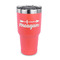 Tribal Arrows 30 oz Stainless Steel Ringneck Tumblers - Coral - FRONT