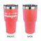 Tribal Arrows 30 oz Stainless Steel Ringneck Tumblers - Coral - Single Sided - APPROVAL