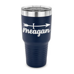 Tribal Arrows 30 oz Stainless Steel Tumbler - Navy - Single Sided (Personalized)