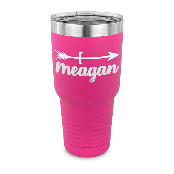 Custom Tribal Arrows 30 oz Stainless Steel Tumbler - Pink - Single Sided (Personalized)