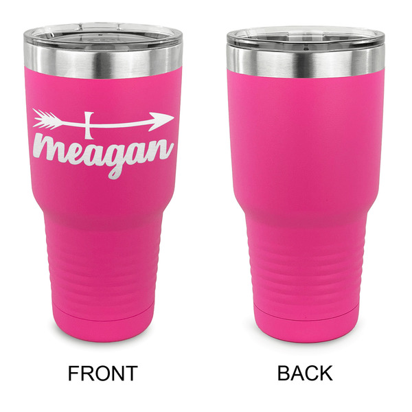 Tribal Arrows 30 oz Stainless Steel Ringneck Tumblers - Pink - Single Sided - APPROVAL