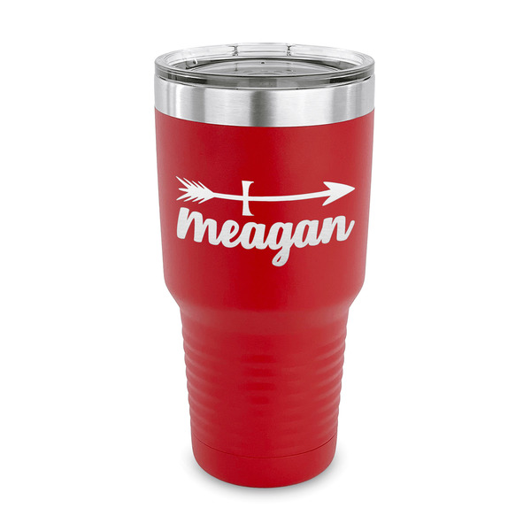 Custom Tribal Arrows 30 oz Stainless Steel Tumbler - Red - Single Sided (Personalized)