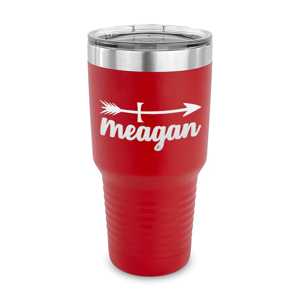 Custom Tribal Arrows 30 oz Stainless Steel Tumbler - Red - Single Sided (Personalized)
