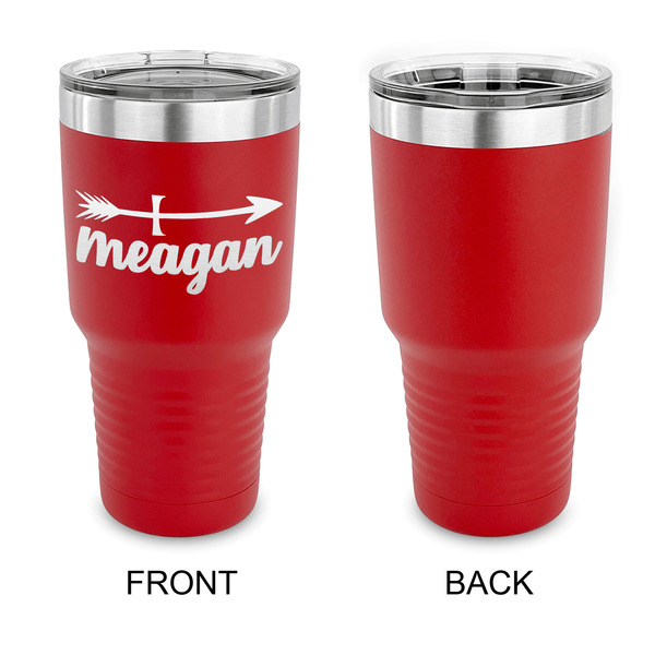 Tribal Arrows 30 oz Stainless Steel Ringneck Tumblers - Red - Single Sided - APPROVAL