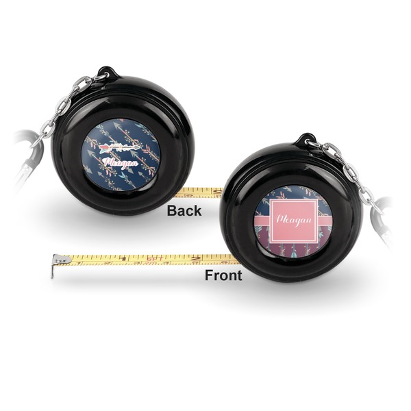 Tribal Arrows 6-Ft Pocket Tape Measure with Carabiner Hook - Front and Back