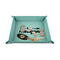 Tribal Arrows 6" x 6" Teal Leatherette Snap Up Tray - STYLED