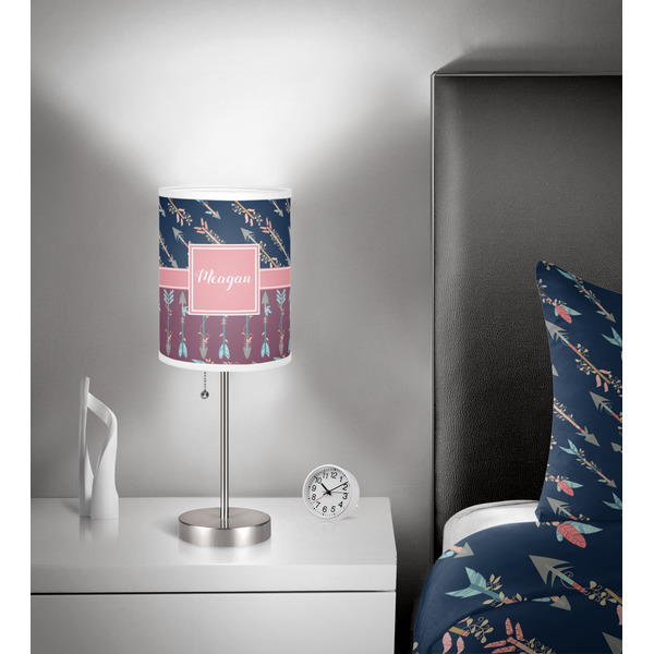 Tribal Arrows 7 inch drum lamp shade - in room