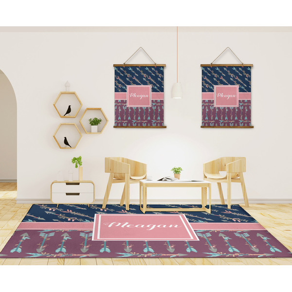 Tribal Arrows 8'x10' Indoor Area Rugs - IN CONTEXT