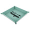 Tribal Arrows 9" x 9" Teal Leatherette Snap Up Tray - MAIN
