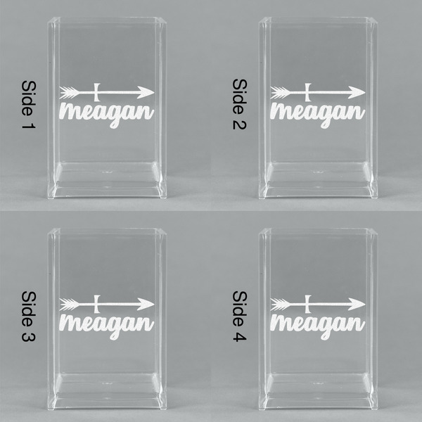 Tribal Arrows Acrylic Pen Holder - All Sides