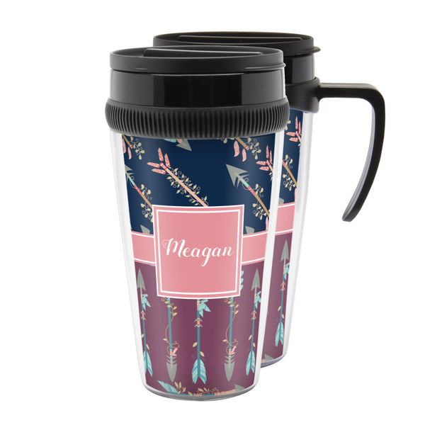 Custom Tribal Arrows Acrylic Travel Mug (Personalized)