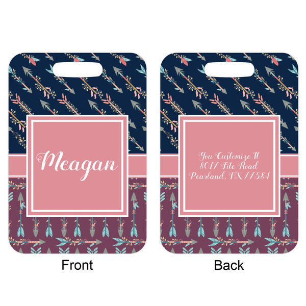 Tribal Arrows Aluminum Luggage Tag (Front + Back)