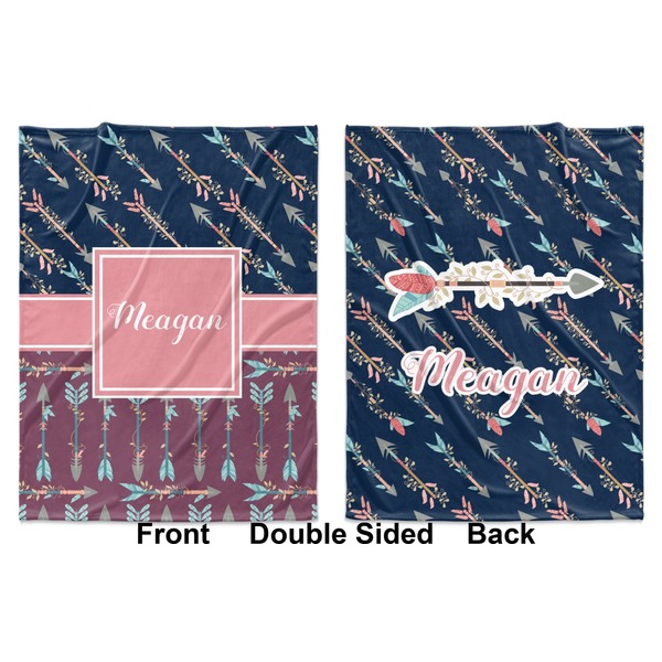 Tribal Arrows Baby Blanket (Double Sided - Printed Front and Back)