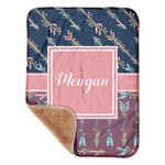 Tribal Arrows Sherpa Baby Blanket - 30" x 40" w/ Name or Text