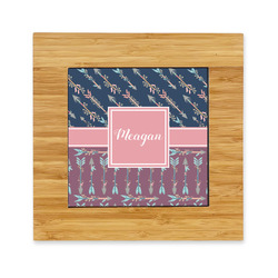 Tribal Arrows Bamboo Trivet with Ceramic Tile Insert (Personalized)
