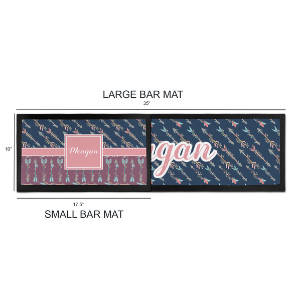 Tribal Arrows Bar Mats - Sizing Chart