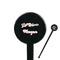 Tribal Arrows 7" Round Plastic Stir Sticks - Black - Single Sided (Personalized)