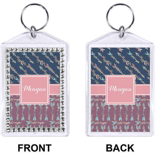 Tribal Arrows Bling Keychain (Front + Back)