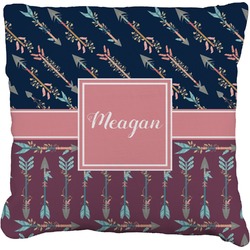 Tribal Arrows Faux-Linen Throw Pillow 20" (Personalized)