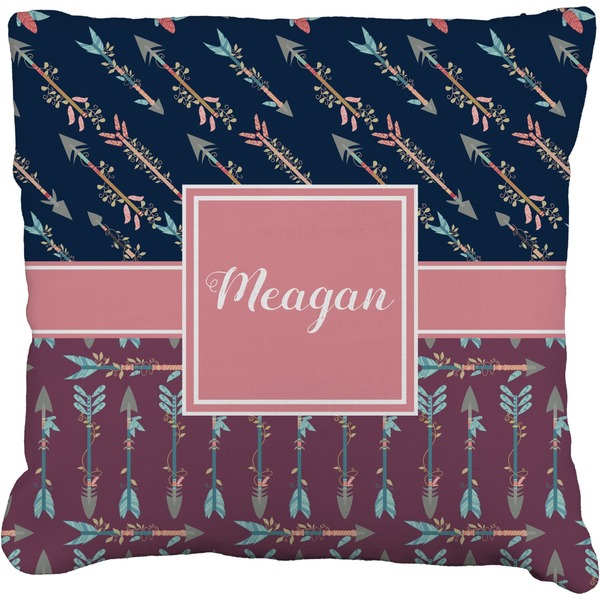 Custom Tribal Arrows Faux-Linen Throw Pillow 26" (Personalized)