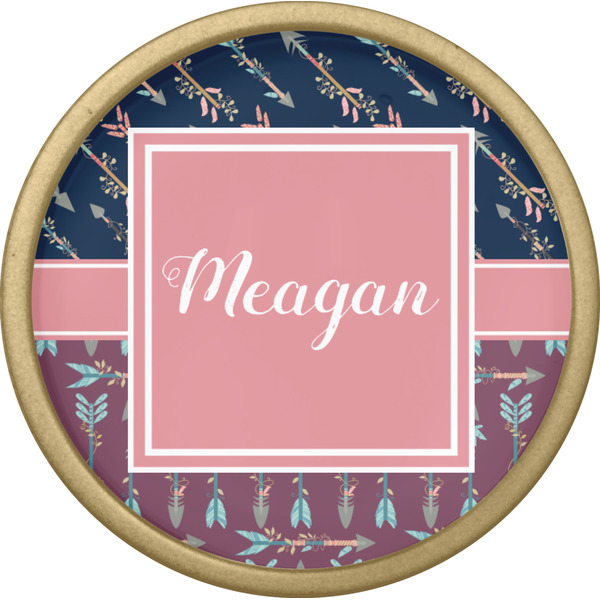 Tribal Arrows Cabinet Knob - Gold - Front