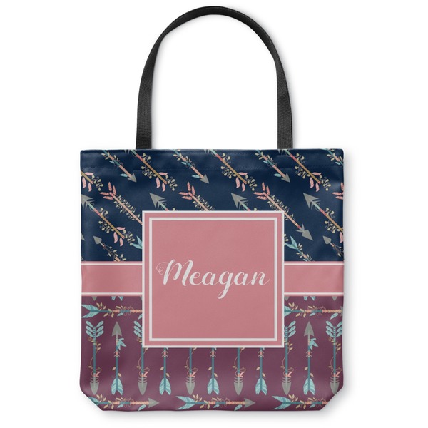Custom Tribal Arrows Canvas Tote Bag - Small - 13"x13" (Personalized)