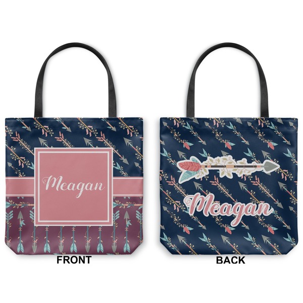 Tribal Arrows Canvas Tote - Front and Back