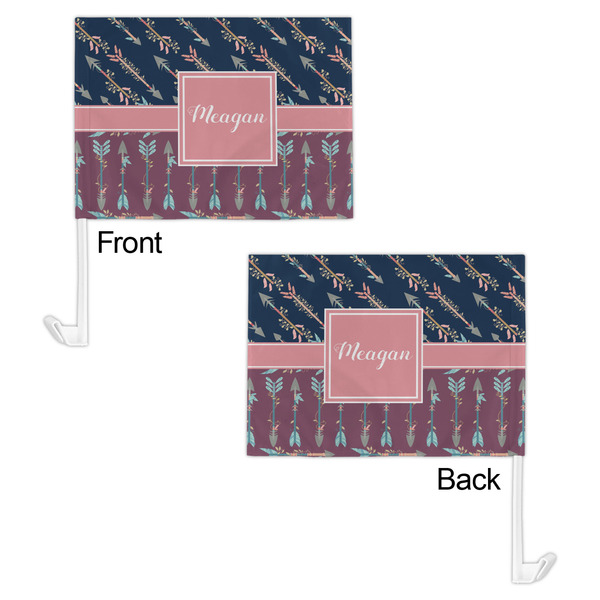 Tribal Arrows Car Flag - 11" x 8" - Front & Back View