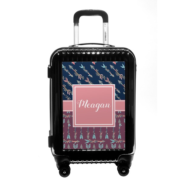 Custom Tribal Arrows Carry On Hard Shell Suitcase (Personalized)