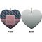 Tribal Arrows Ceramic Flat Ornament - Heart Front & Back (APPROVAL)