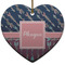 Tribal Arrows Ceramic Flat Ornament - Heart (Front)