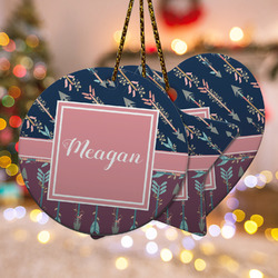 Tribal Arrows Ceramic Ornament w/ Name or Text