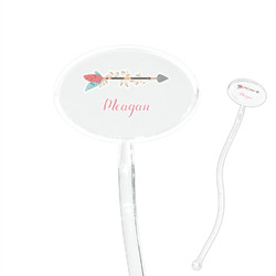 Tribal Arrows 7" Oval Plastic Stir Sticks - Clear (Personalized)
