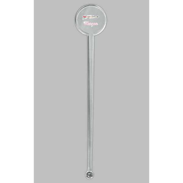 Tribal Arrows Clear Plastic 7" Stir Stick - Round - Single Stick